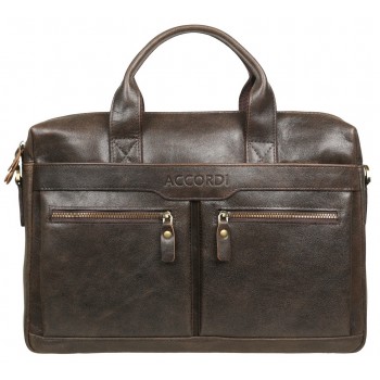 Деловая сумка Accordi 7122 dark brown