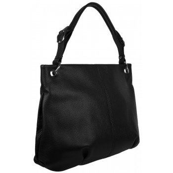 Женская кожаная сумка Accordi Sofia relief black