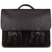 Кожаный портфель Ashwood Leather 8190 dark brown