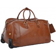 Дорожная сумка на колесах Ashwood Leather Albert chestnut brown