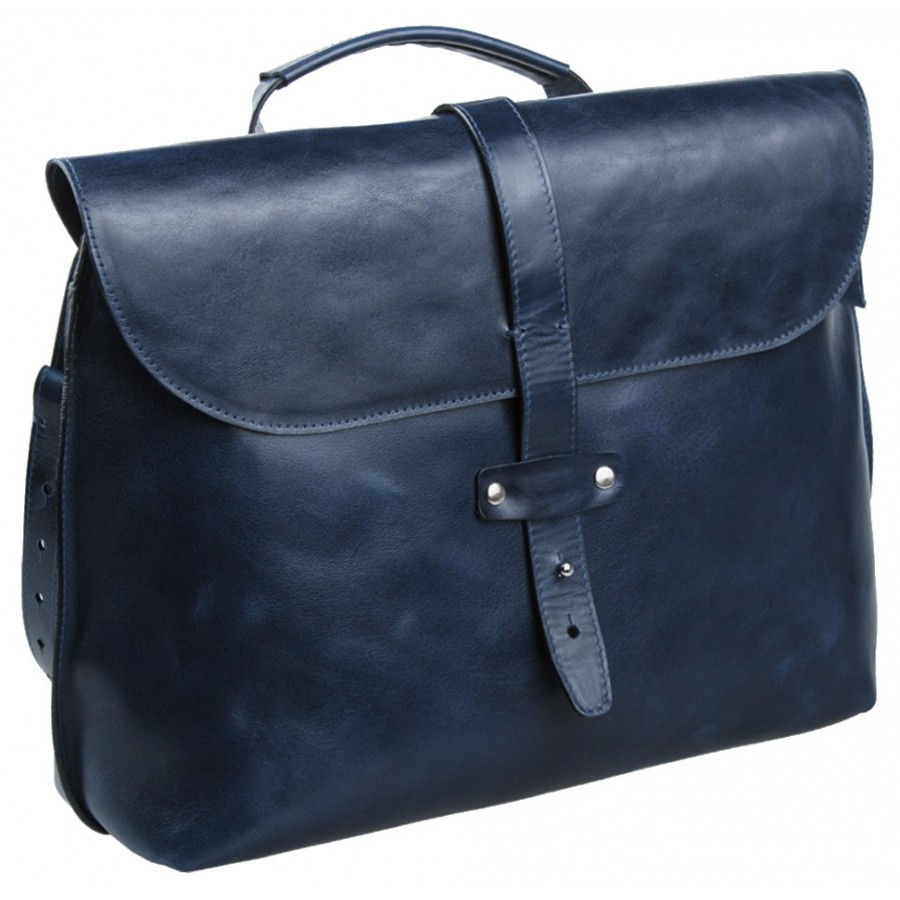 Синяя мужская сумка. Alexander TS портфель.