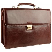 Кожаный портфель Chiarugi 4399 brown