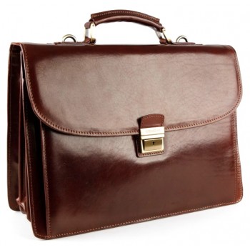 Кожаный портфель Chiarugi 4470 brown