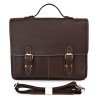 Кожаный портфель JMD 7090R dark brown
