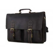 Кожаный портфель JMD 7105R-2 dark brown