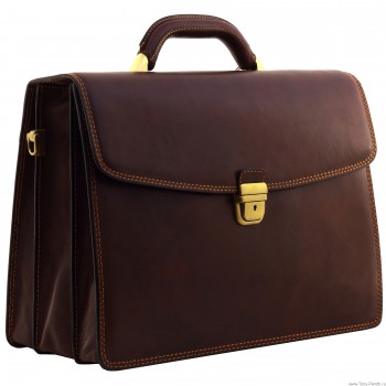 Кожаный портфель Tony Perotti 3313302 brown