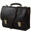 Кожаный портфель Tuscany Leather Firenze TL10028 dark brown 