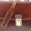 Кожаный портфель Tuscany Leather Amalfi TL10050 dark brown