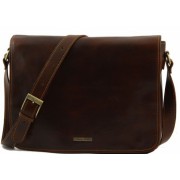 Сумка свободного стиля Tuscany Leather Messenger double TL90475 brown 