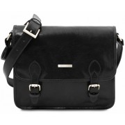 Кожаная сумка мессенджер Tuscany Leather Postina TL141288 black