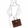 Кожаный портфель Tuscany Leather Palermo TL141343 brown