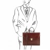 Кожаный портфель Tuscany Leather Napoli TL141348 brown