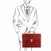 Кожаный портфель Tuscany Leather Parma TL141350 red
