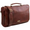Кожаный портфель Tuscany Leather Mantova TL141450 dark brown