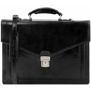 Кожаный портфель Tuscany Leather Volterra TL141544 black
