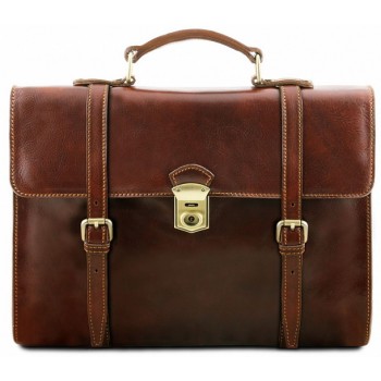 Кожаный портфель-рюкзак Tuscany Leather Viareggio TL141558 brown