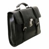Кожаный портфель-рюкзак Tuscany Leather Viareggio TL141558 dark brown
