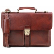 Кожаный портфель Tuscany Leather Assisi TL141825 brown