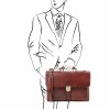 Кожаный портфель Tuscany Leather Assisi TL141825 brown