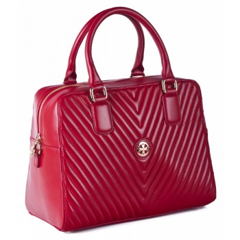 Женская кожаная сумка Narvin 9968 N.Armani Red